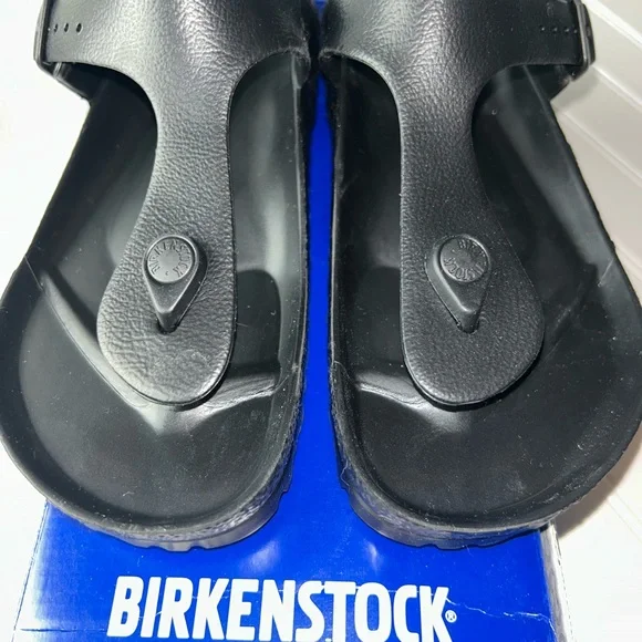 New Birkenstock Gizeh Black EVA Sandals Sz 38 Sz 7 - Picture 3 of 8